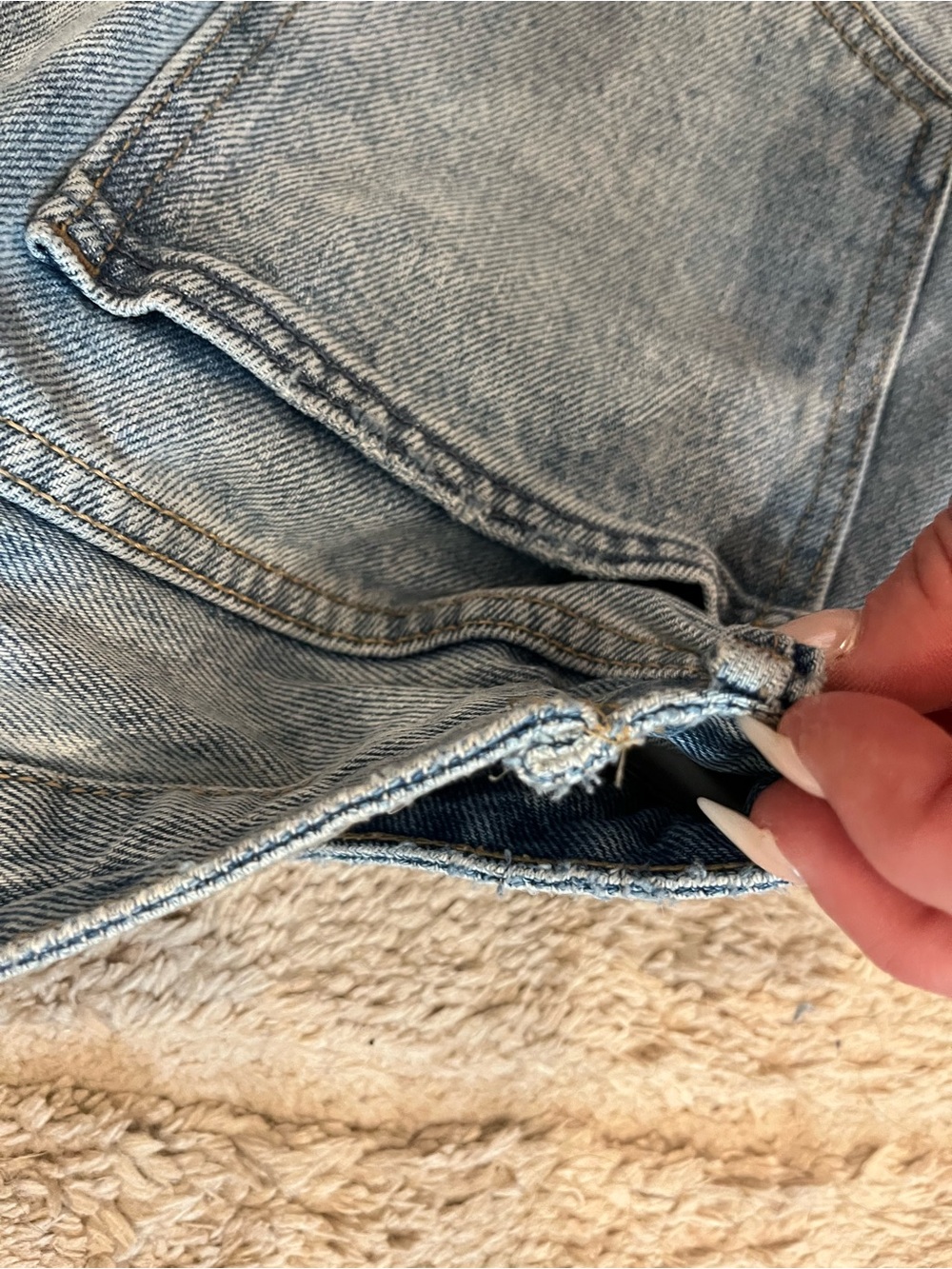 Just Black Light Wash Denim Jean Shorts - Picture 7 of 10